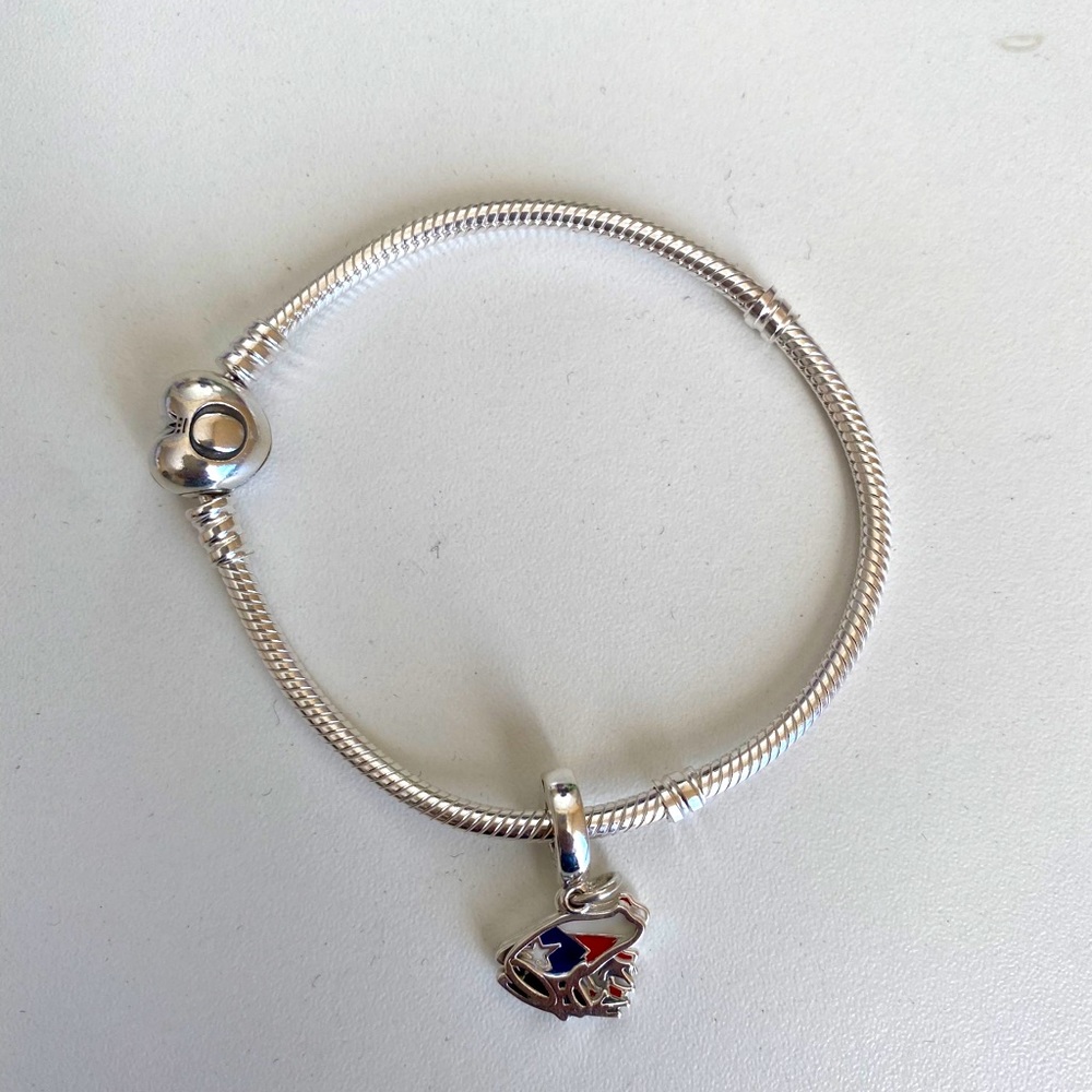 Pandora heart clasp bracelet with charm